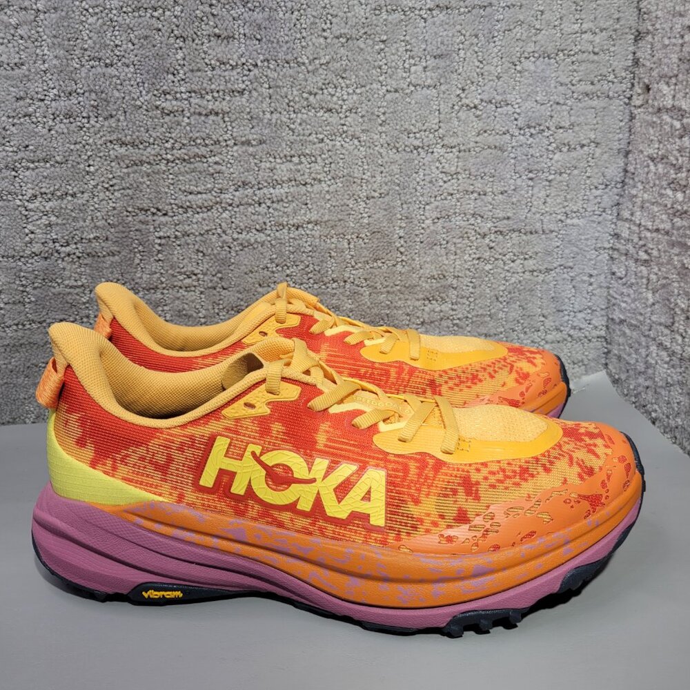 Hoka One One Speedgoat 6 Womens Size US 9.5B Sherbet Beet Root Running Shoes - Picture 5 of 13